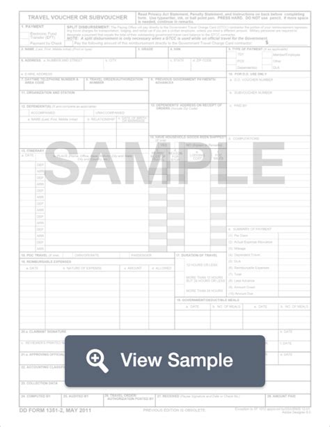 dd form 1351 2 travel voucher free pdf sample formswift