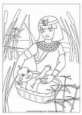 Moses Coloring Basket Colouring Pages Baby Passover Bible Sea Kids Pesach Printable Red Activities Israelites Activity Sheets Crossing School Story sketch template