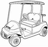 Golf Cart Drawing Getdrawings sketch template