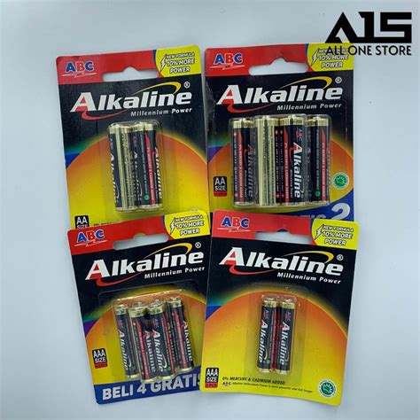 jual baterai alkaline battery abc alkaline aa aaa pcs pcs