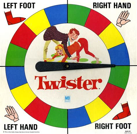 original milton bradley twister board game spinner  flickr