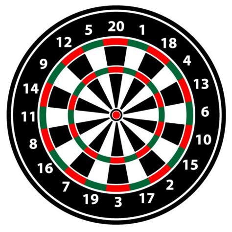 vector realistic dartboard vector illustration