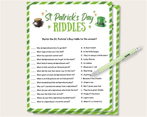 st patricks day riddles quiz st patricks day riddles  kids fun st