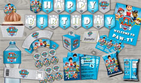 design printable themed  custom party kits  yayilustra fiverr