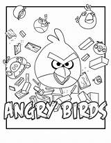 Coloring Angry Pages Birds Printable Color Cartoon Sheet Para sketch template