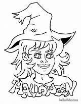 Coloring Halloween Witch Pages Beautiful Face Color Wicked Do Getdrawings Disney sketch template