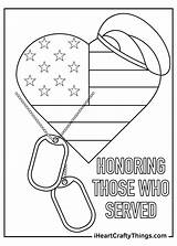 Veterans Iheartcraftythings Thanking Honoring sketch template