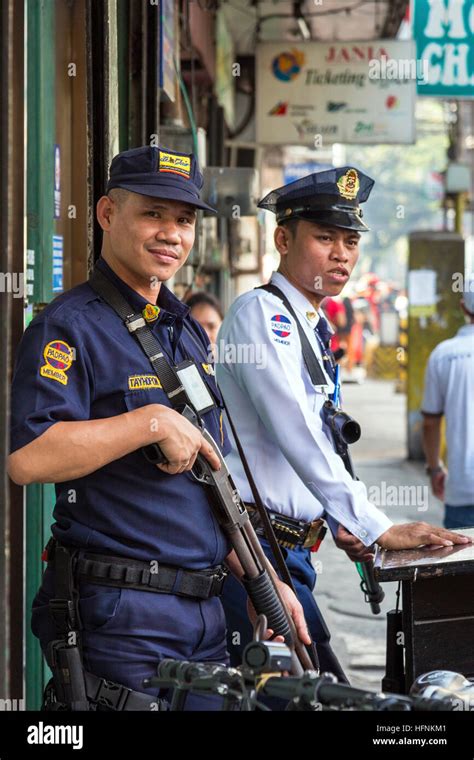 armed security guards manila philippines stock photo alamy
