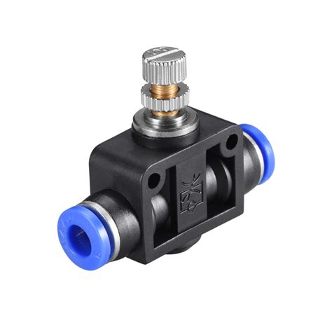 air flow control valve  push  connect fitting  tube od union straight pneumatic