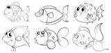 Pesci Sagome Fishes Vettoriale Gratuito Vecteezy sketch template