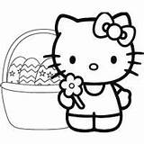 Coloring Easter Pages Kitty Hello Holidays Thanksgiving Cake Birthday Happy Cat sketch template