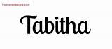 Tabitha Handwritten sketch template