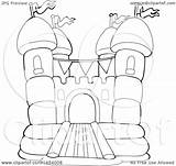 Castle Bounce House Clipart Coloring Pages Bouncy Drawing Outline Template Clip Lineart Getcolorings Printable Getdrawings Vector Clipground sketch template
