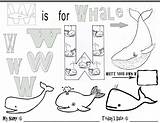 Whale Letter Preschool School Ww Coloring Letters Choose Board Printable Crafts sketch template