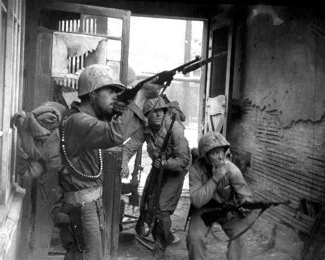 [photo] Us Marines Fighting In Korea 20 Sep 1950 Note M1 Carbines