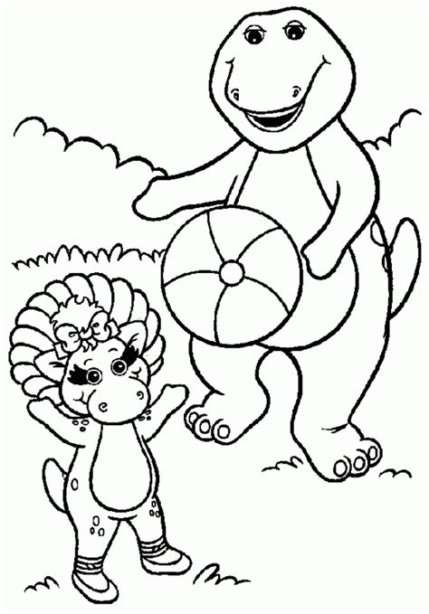 barney coloring pages printable  kids