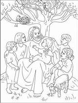 Coloring Jesus Pages Bible Loves Children Pasta Escolha Desenhos Para Colorir Bíblicos sketch template