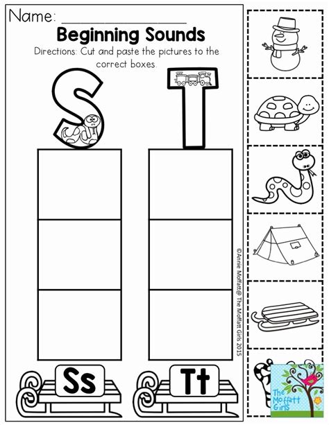 diy  easily kindergarten cut  paste worksheets simple template
