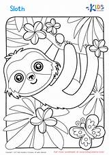 Sloth Sloths Faultier Malvorlagen Conservation Halloween Animal Malvorlage Kidsacademy sketch template