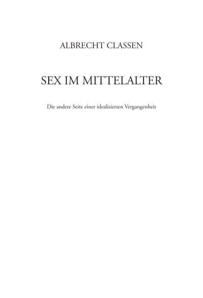 Sex Im Mittelalter Bachmann Verlag