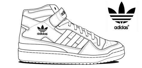 adidas sketch outline coloring  drawing