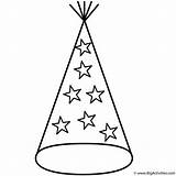 Hat Party Coloring Clipart Birthday Year Years Stars Cliparts Independence Leap Chinese Bigactivities Clip Hats Canada Library Happy Pages 2009 sketch template