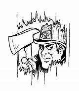 Coloring Feuerwehr Kleurplaat Brandweer Fuoco Brandweerman Malvorlage Mewarnai Pompiers Brigade Malvorlagen Animasi Hakt Deur Kebakaran Pemadam Coloriages Vigili Sapeurs Fireman sketch template