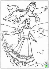 Barbie Coloring Pegasus Dinokids Magic Close Print sketch template