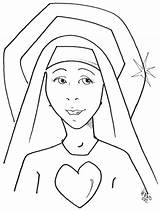 Crafts Catholic Coloring Colorear Para Kids Heart Pages Maria Religious Corazón Dibujo sketch template