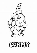 Burmy Coloring Pokemon Pages Color Hellokids Print sketch template
