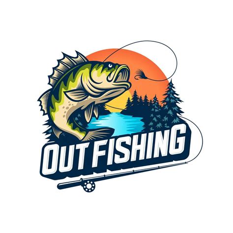 fishing logo design template illustration  vector art  vecteezy