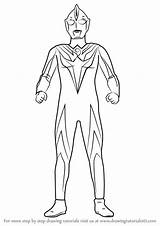 Ultraman Victory Orb Gaia Ginga Drawingtutorials101 sketch template