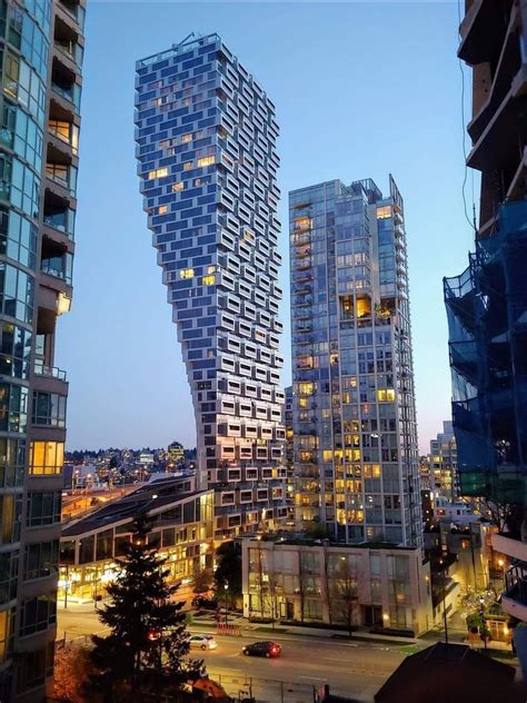 story residential tower  granville street  vancouver canada
