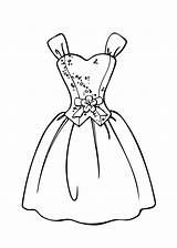 Coloring Dress Pages Girls Printable Princess Gown Print Year Barbie sketch template