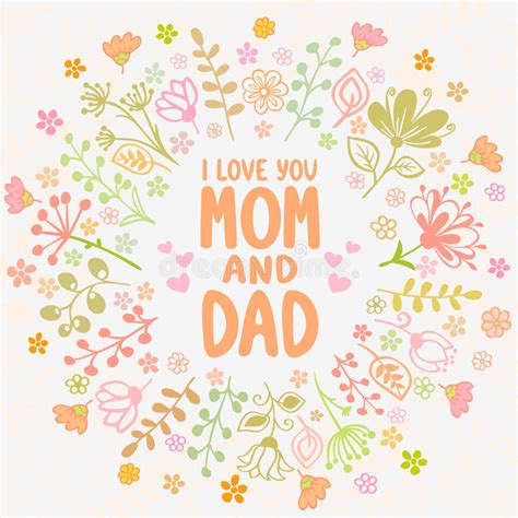 card mom  dad stock vector illustration  parent