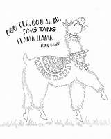 Llama Drawing Coloring Pages Lama Colouring Printable Cute Drama Color Para Alpaca Colorir Dancing Colored Pencils Lhama Llamas Kids Desenhos sketch template
