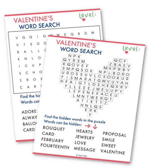 valentines day word searches easy difficult