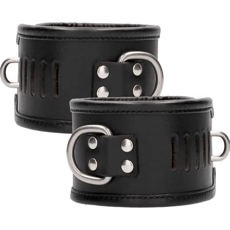 Ouch Pain Restraint Ankle Cuff With Padlock Black
