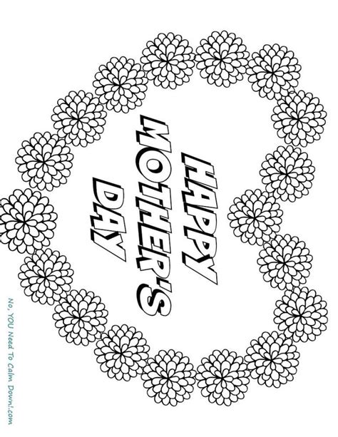 happy mothers day heart coloring page  printable