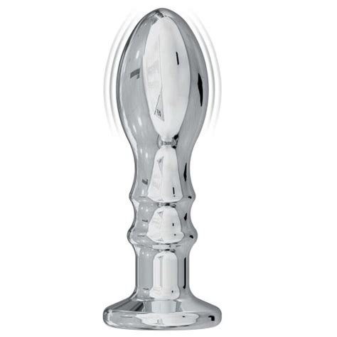 Ass Sation Remote Controlled Vibrating Metal Anal Pleaser Silver