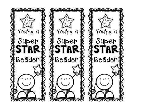 free printable reading bookmarks black and white