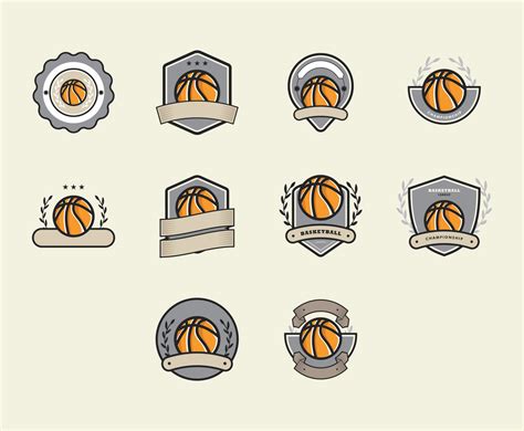 basketball logos vector set vector art graphics freevectorcom
