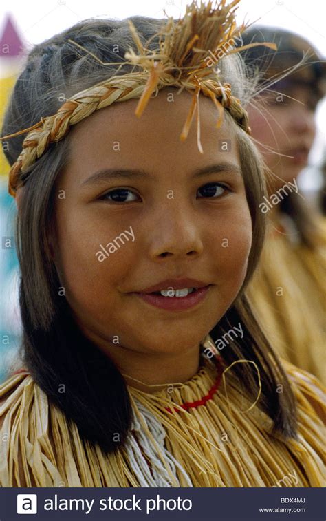 Portrait Of Coast Salish Native American Indian Girl