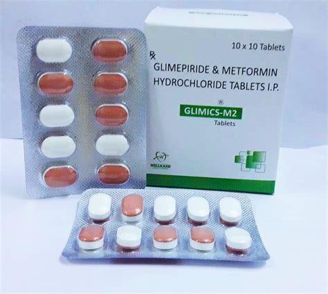 glimics  glimepiride mg metformin mg sustained release tablet  rs box sector