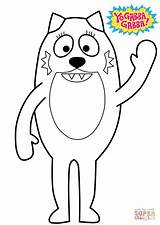 Gabba Yo Coloring Toodee Pages Muno Printable Characters Together Supercoloring sketch template