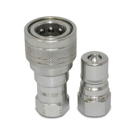npt iso   quick disconnect hydraulic coupler set