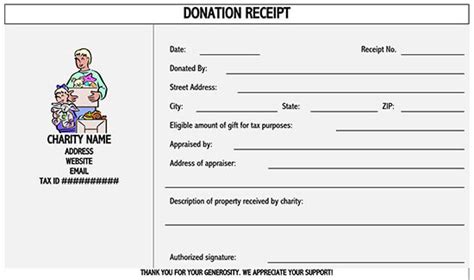 donation receipt template   collection