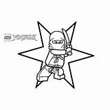 Ninjago Star Coloring sketch template