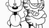 Odie Pages Coloring Garfield Getcolorings sketch template