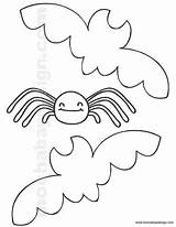 Spider Coloring Halloween Pages Bat Bats Printable Cute Kids Color Printables Drawing Print Getdrawings Getcolorings sketch template